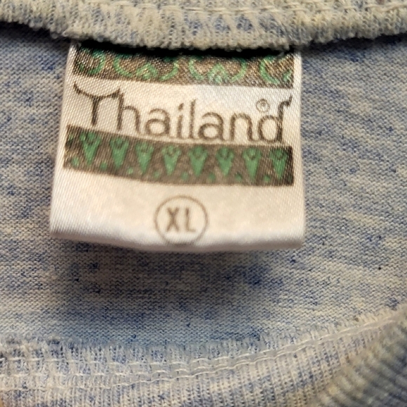 Thailand Light Blue Graphic Tee of Thai Alphabet - Size XL - Picture 3 of 4